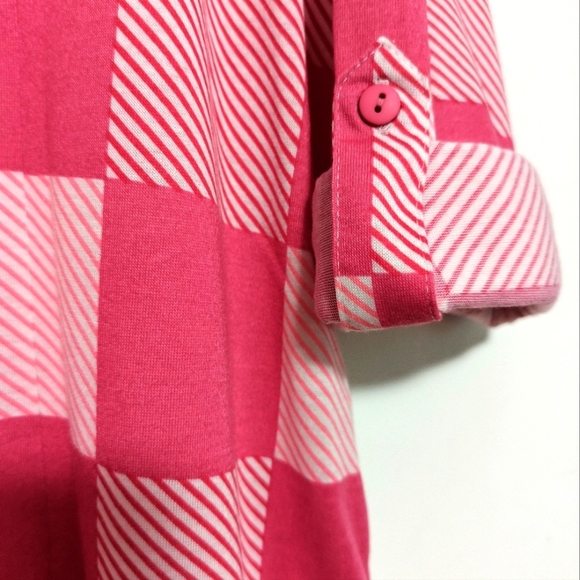 New Pink and White Checkers Shirt / Size 1X - Picture 8 of 11